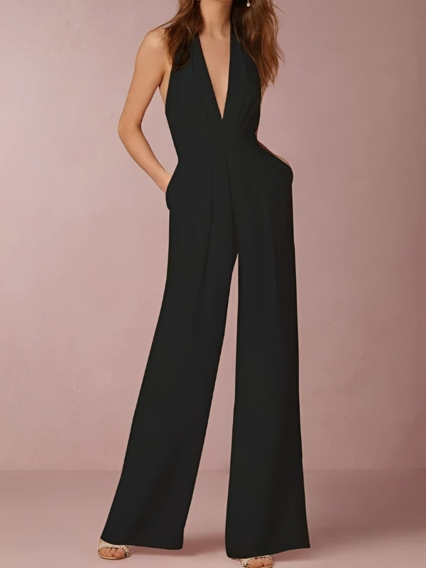 Katie - Eleganter Jumpsuit mit weitem Bein für Damen