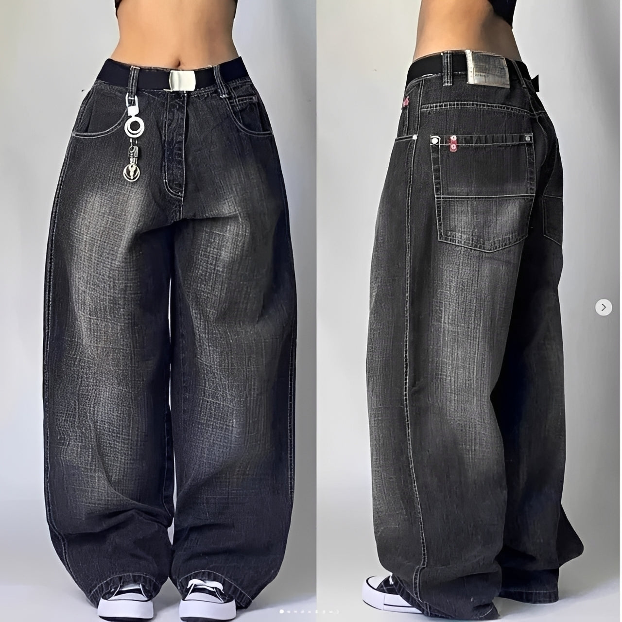Elsie - Stilvolle Baggy-Cargo-Jeans