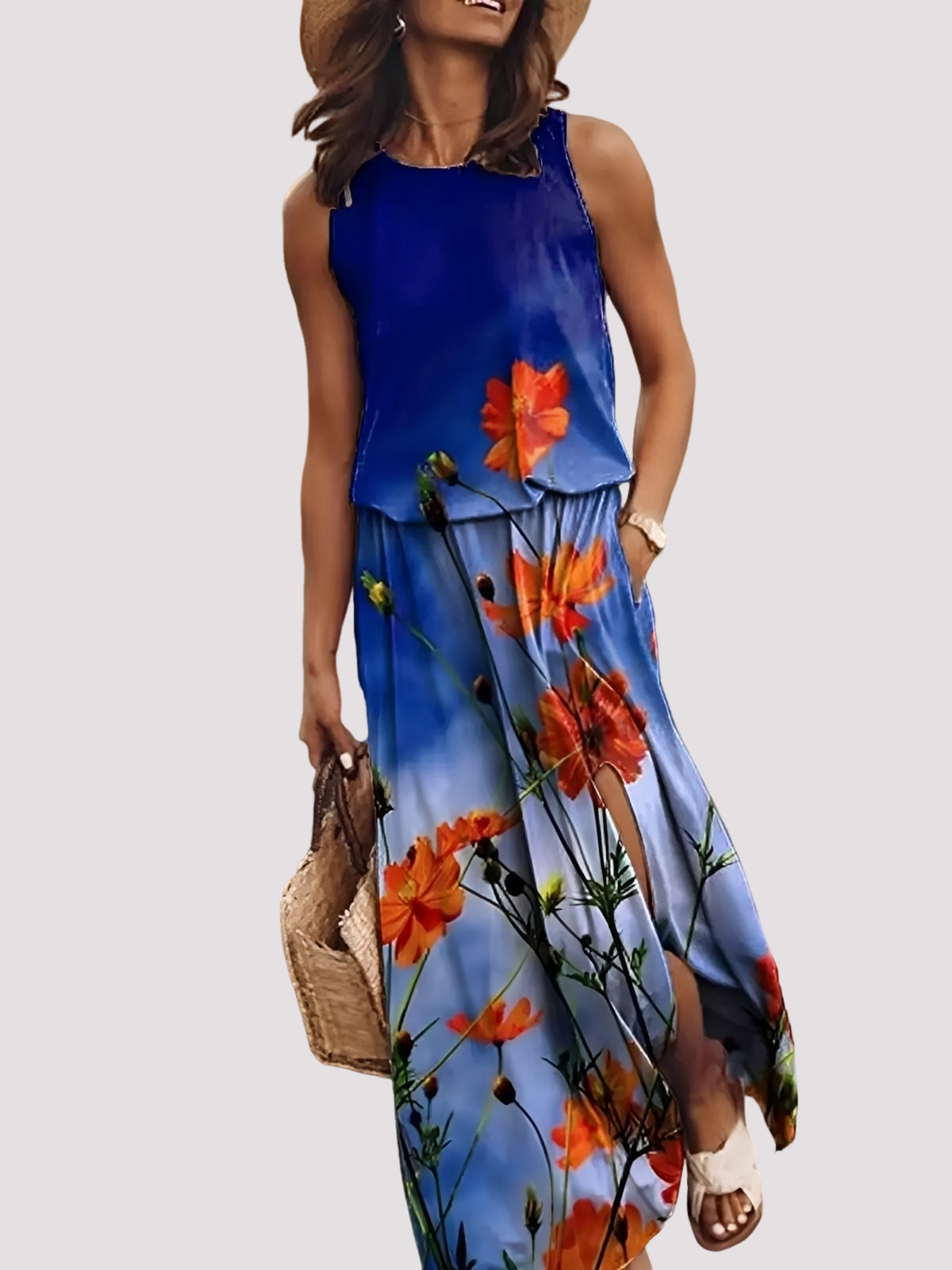 Halle - Stilvolles, ärmelloses Maxikleid für Damen