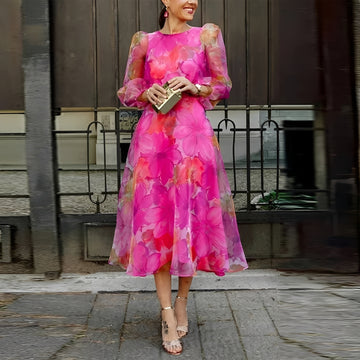 Shelley - Stilvolles Midikleid mit Blumenmuster für Damen