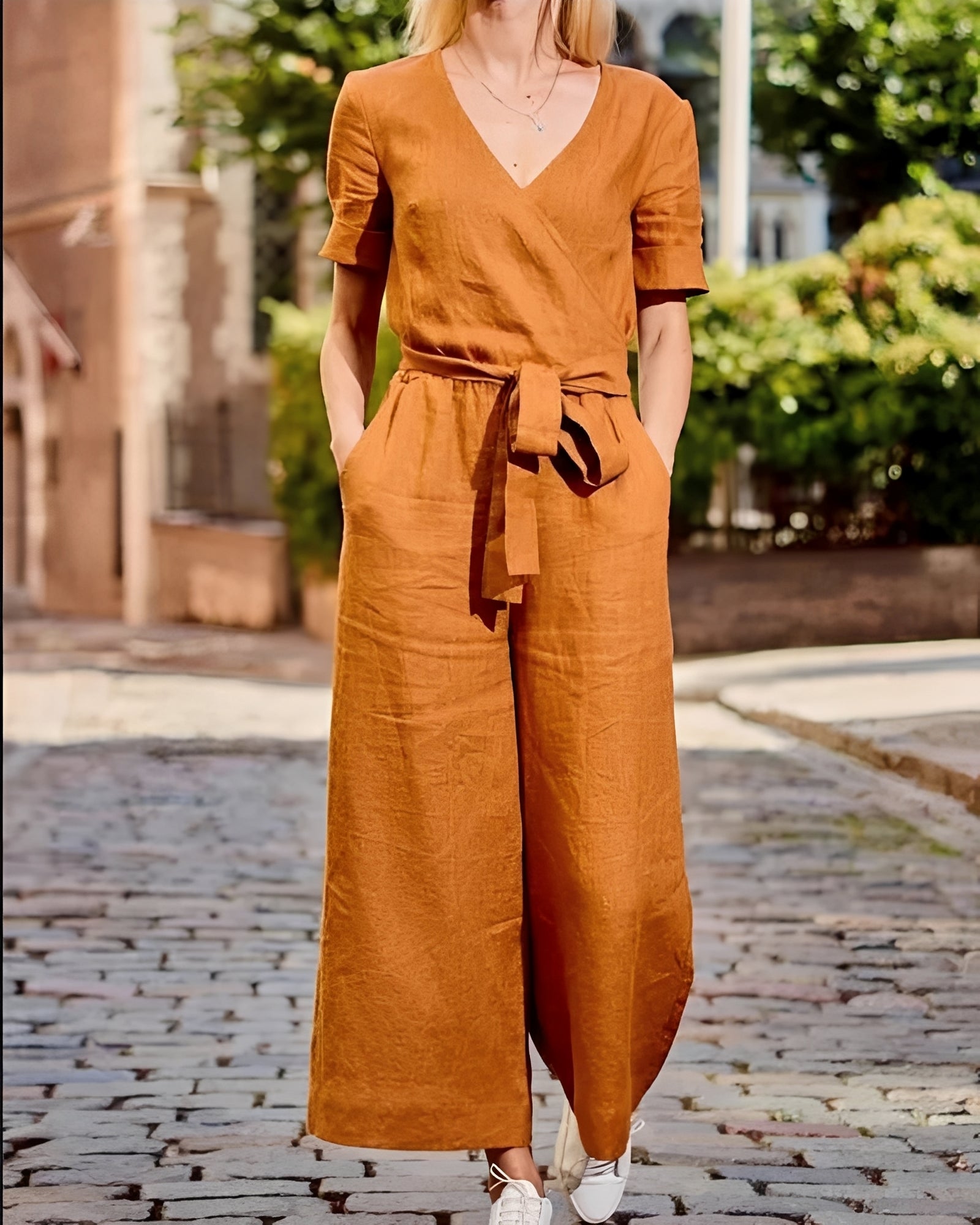 Gabriella - Lässiger Jumpsuit mit Gürtel für Damen