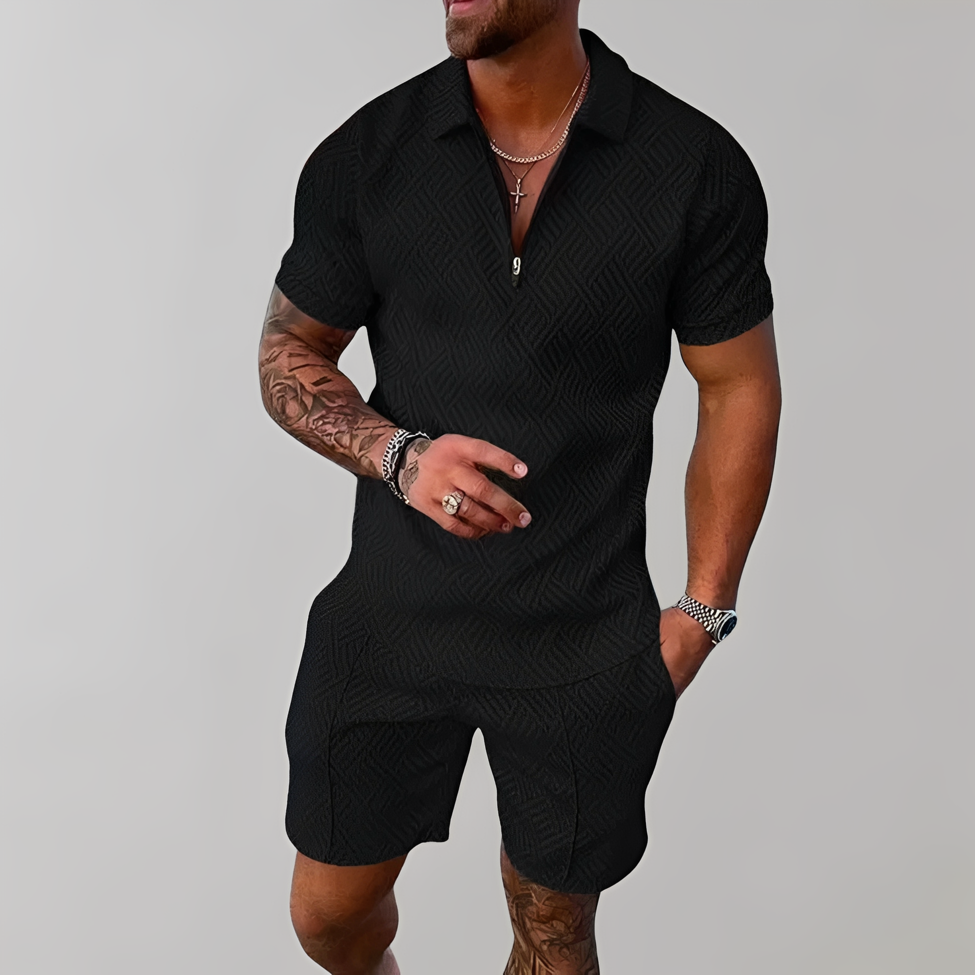Edwin - Stilvolles Set aus Poloshirt und Shorts für Herren