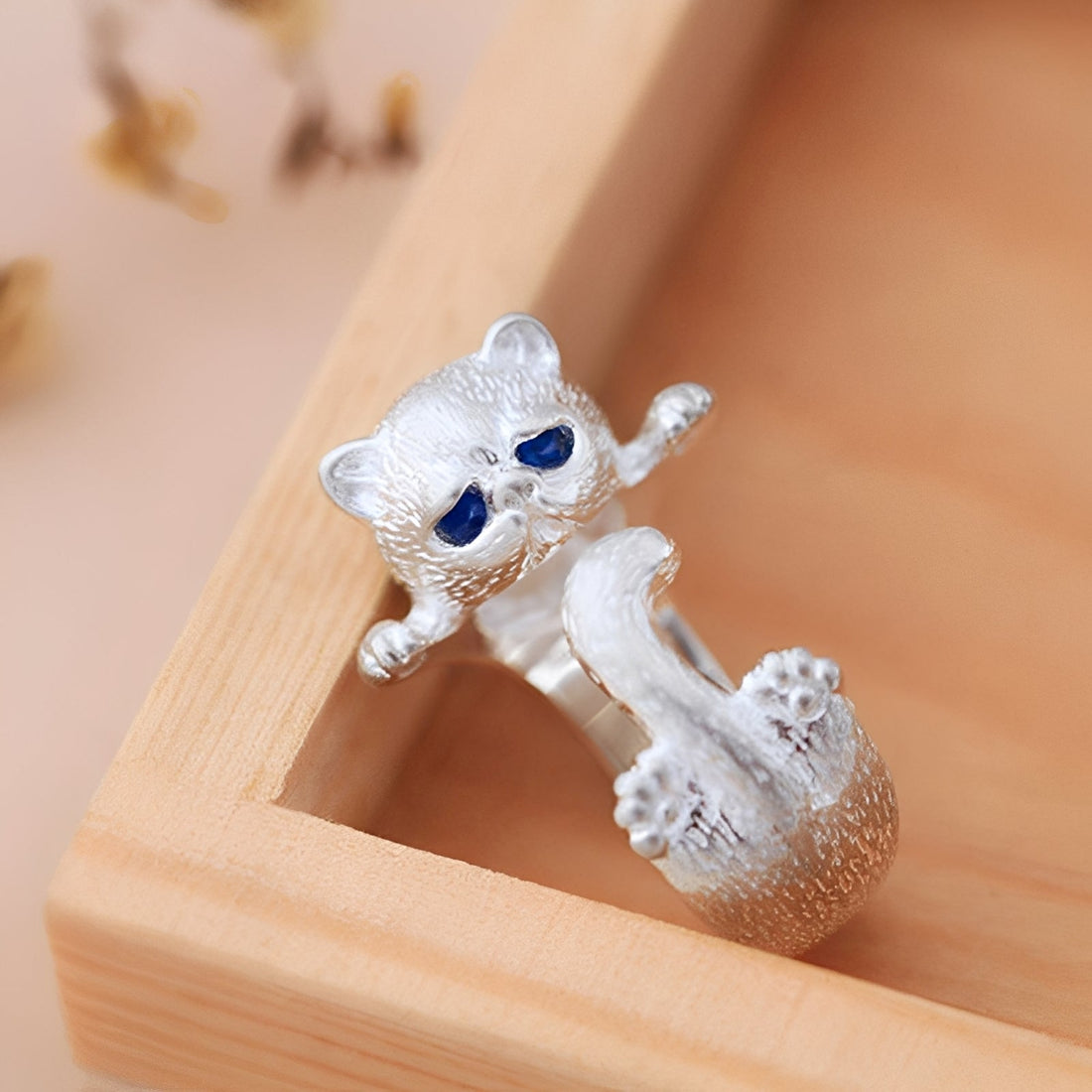 Louna – Schöner Katzenring aus 925er Silber