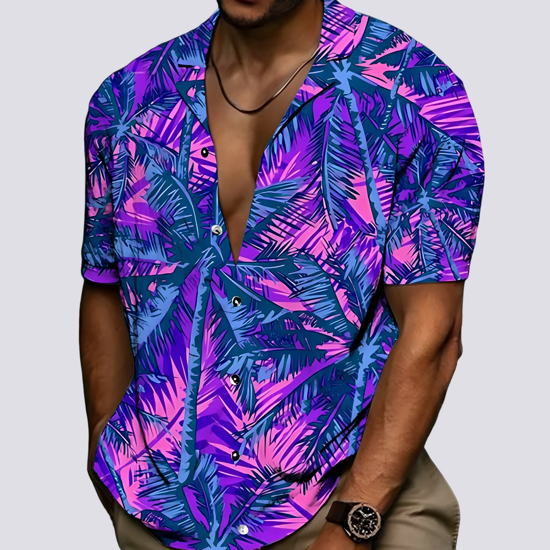 Philip - Stilvolles Hemd mit Hawaii-Print für Herren