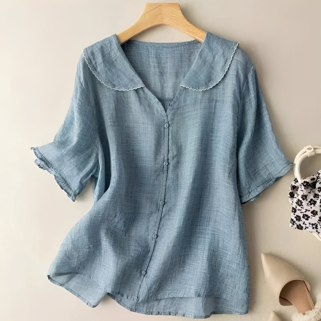Christa - Klassische, locker sitzende Bluse für Damen
