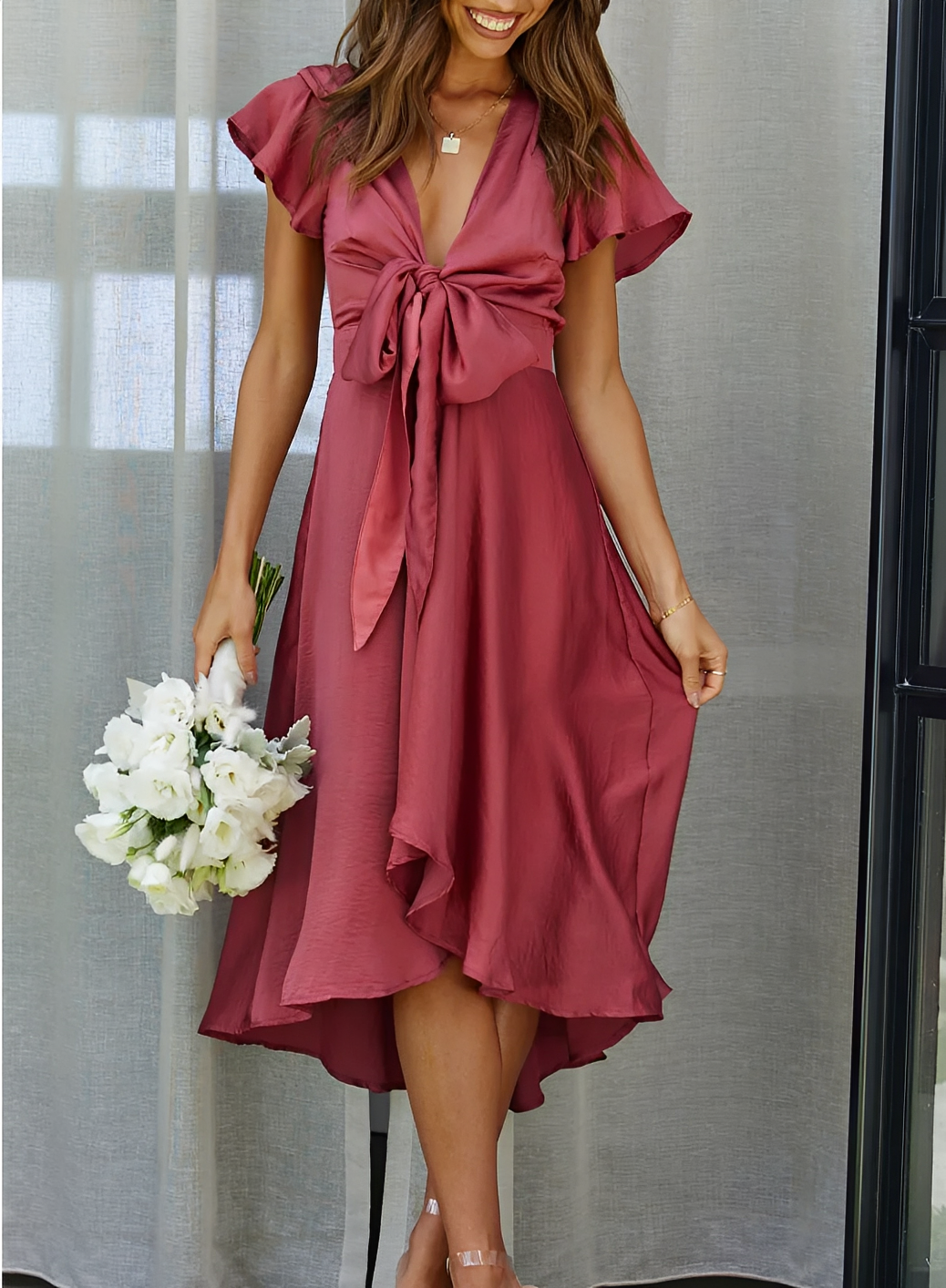Ellia - Elegantes, asymmetrisches Kleid für Damen
