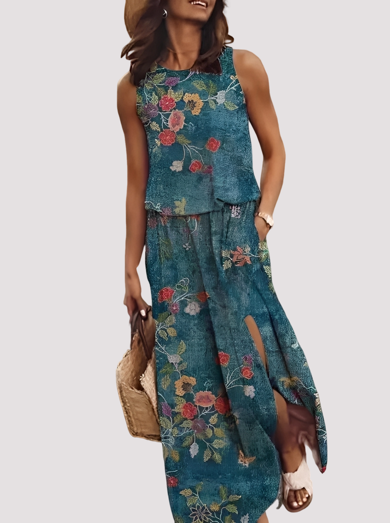 Halle - Stilvolles, ärmelloses Maxikleid für Damen