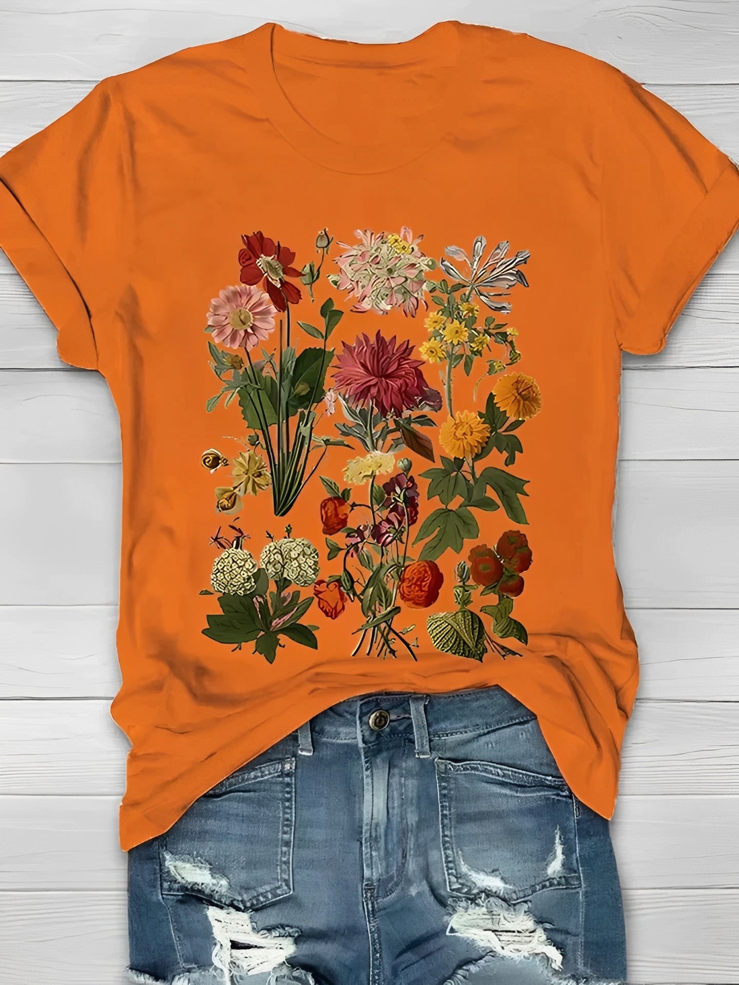 Annalise - Stilvolles T-Shirt mit Blumenmuster für Damen