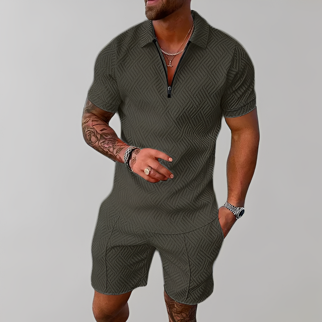 Edwin - Stilvolles Set aus Poloshirt und Shorts für Herren