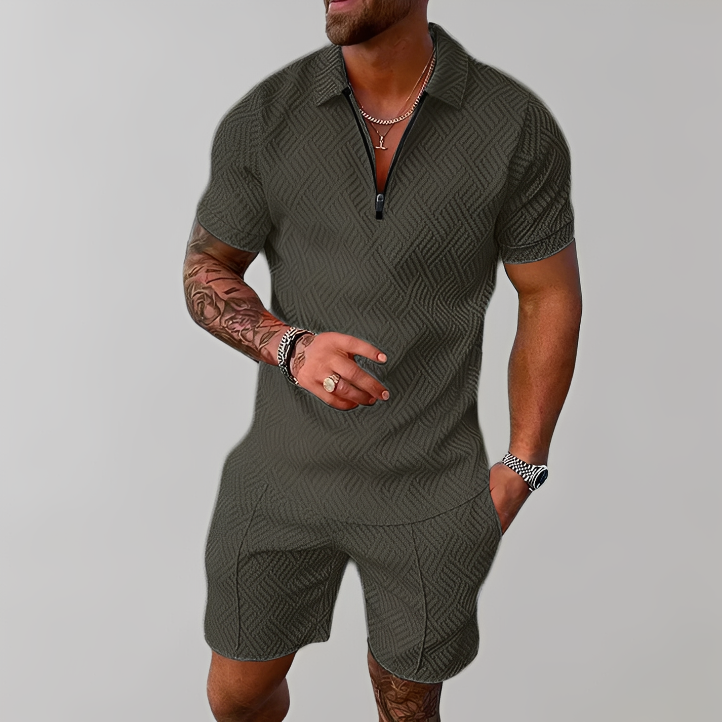 Edwin - Stilvolles Set aus Poloshirt und Shorts für Herren