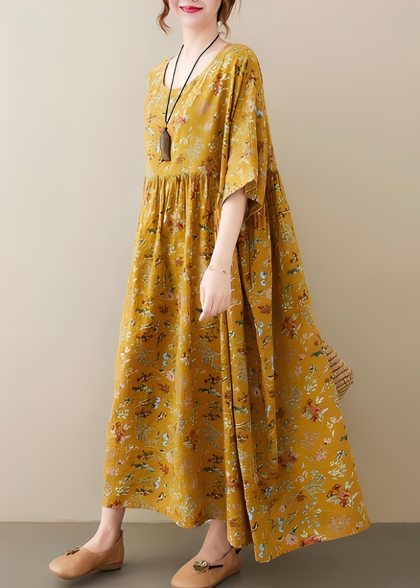 Mariam - Stilvolles, locker sitzendes Kleid mit weitem Saum für Damen