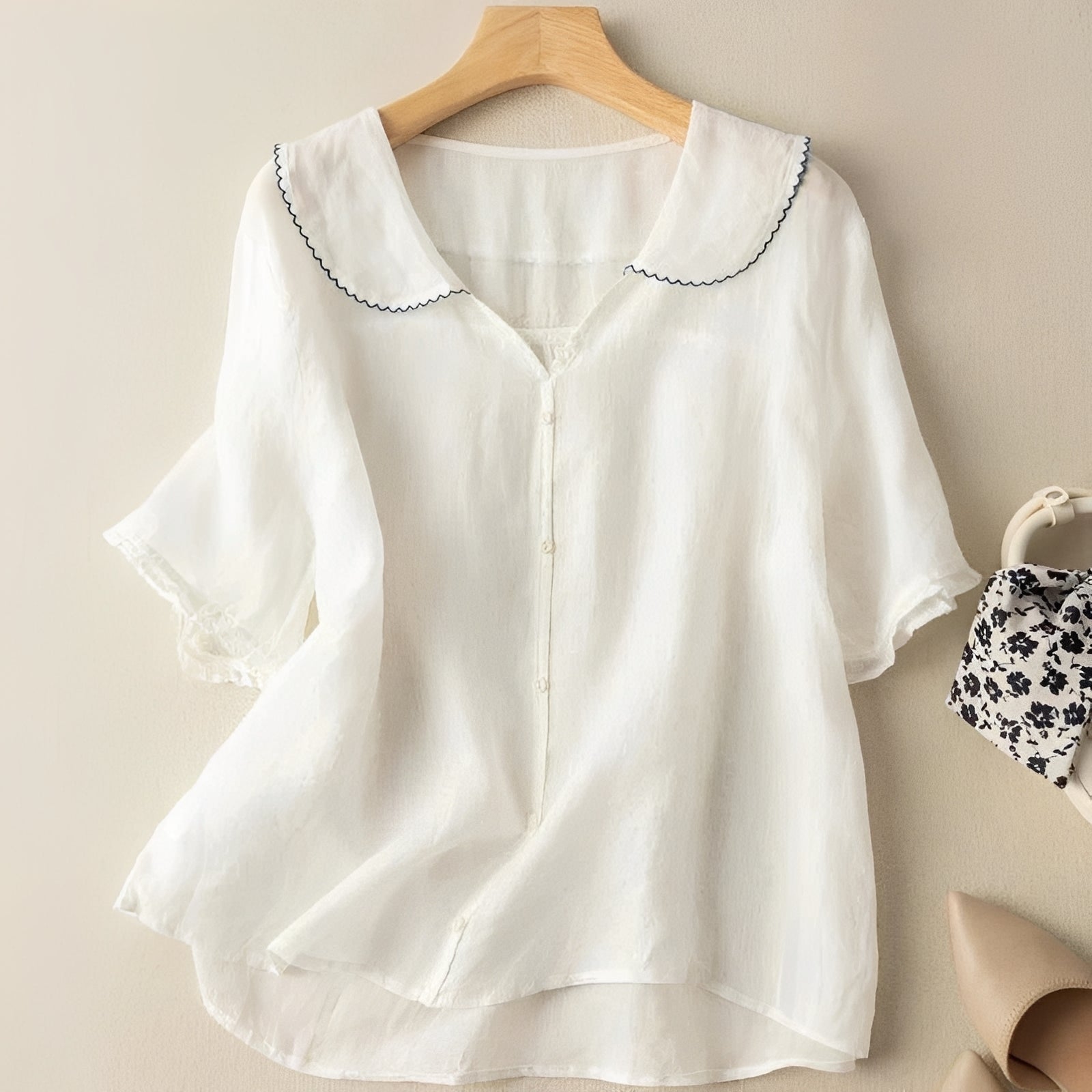 Christa - Klassische, locker sitzende Bluse für Damen