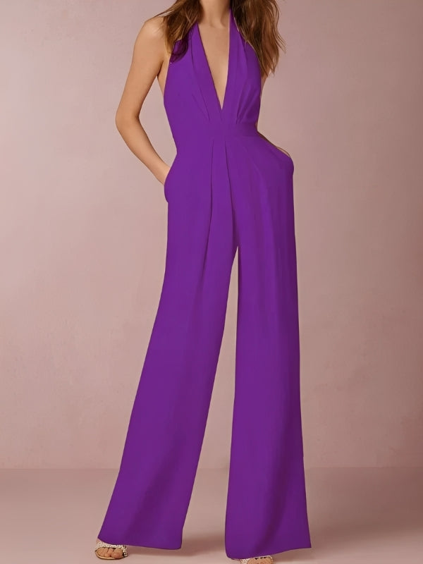 Katie - Eleganter Jumpsuit mit weitem Bein für Damen