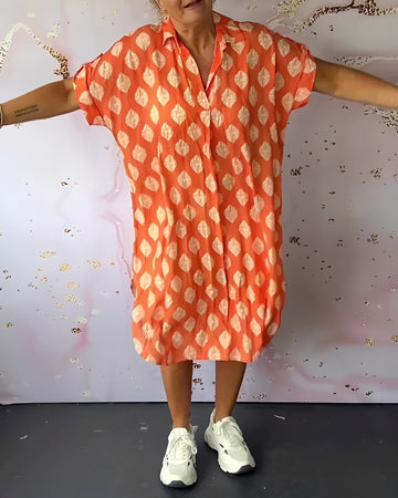 Kristina - stilvolles, locker sitzendes Kleid mit Revers für Damen