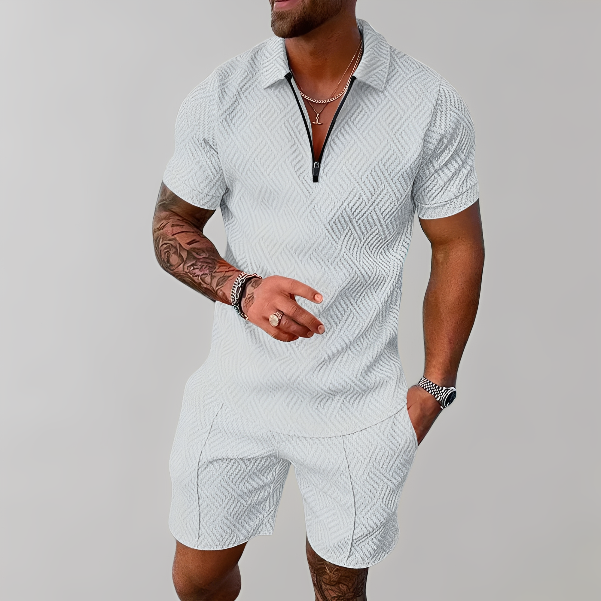 Edwin - Stilvolles Set aus Poloshirt und Shorts für Herren