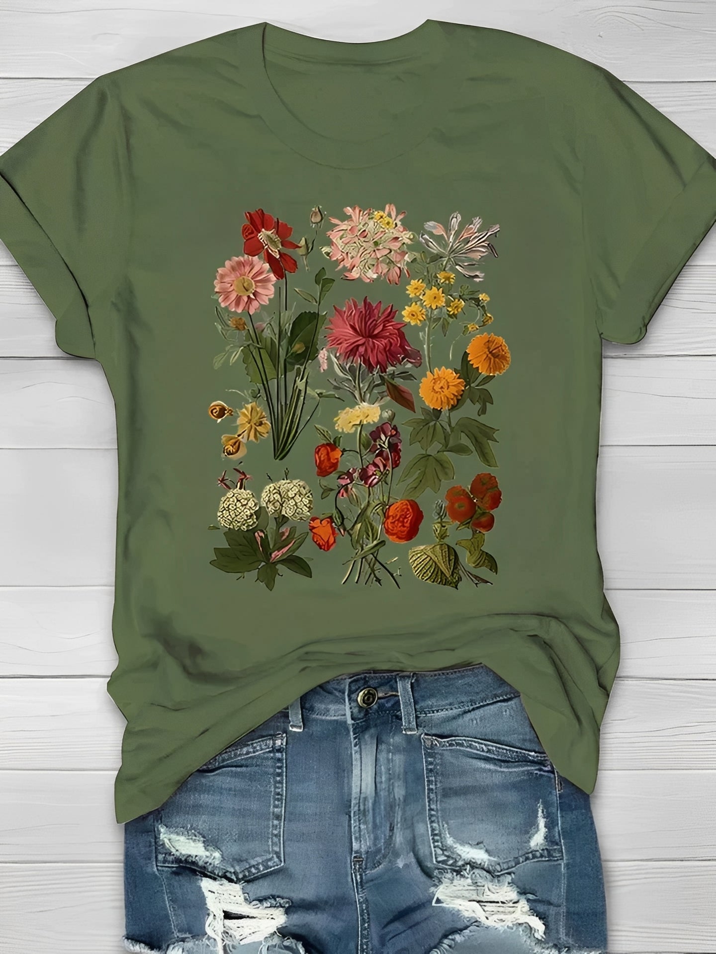 Annalise - Stilvolles T-Shirt mit Blumenmuster für Damen