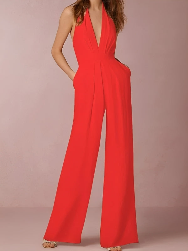 Katie - Eleganter Jumpsuit mit weitem Bein für Damen