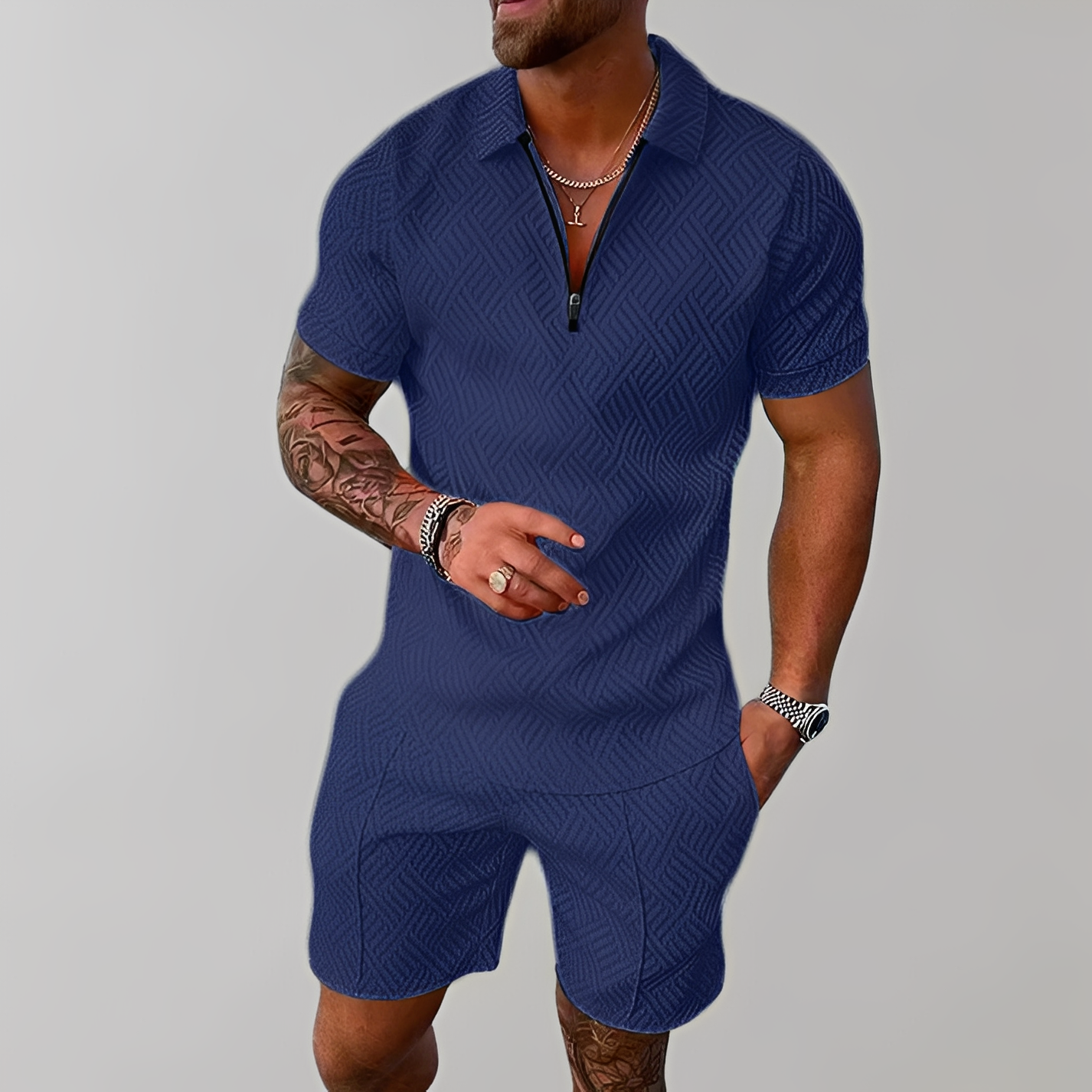 Edwin - Stilvolles Set aus Poloshirt und Shorts für Herren