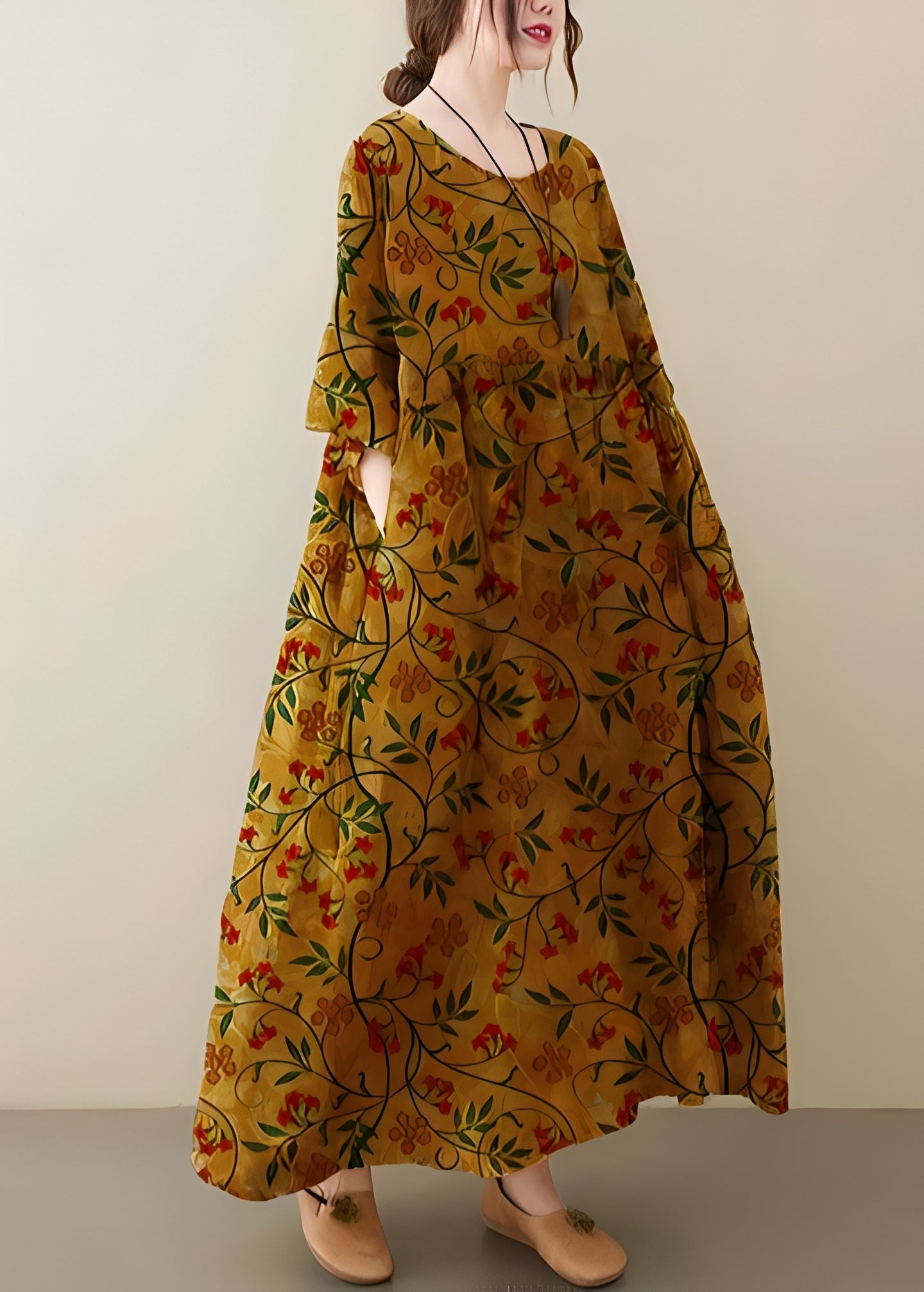 Mariam - Stilvolles, locker sitzendes Kleid mit weitem Saum für Damen