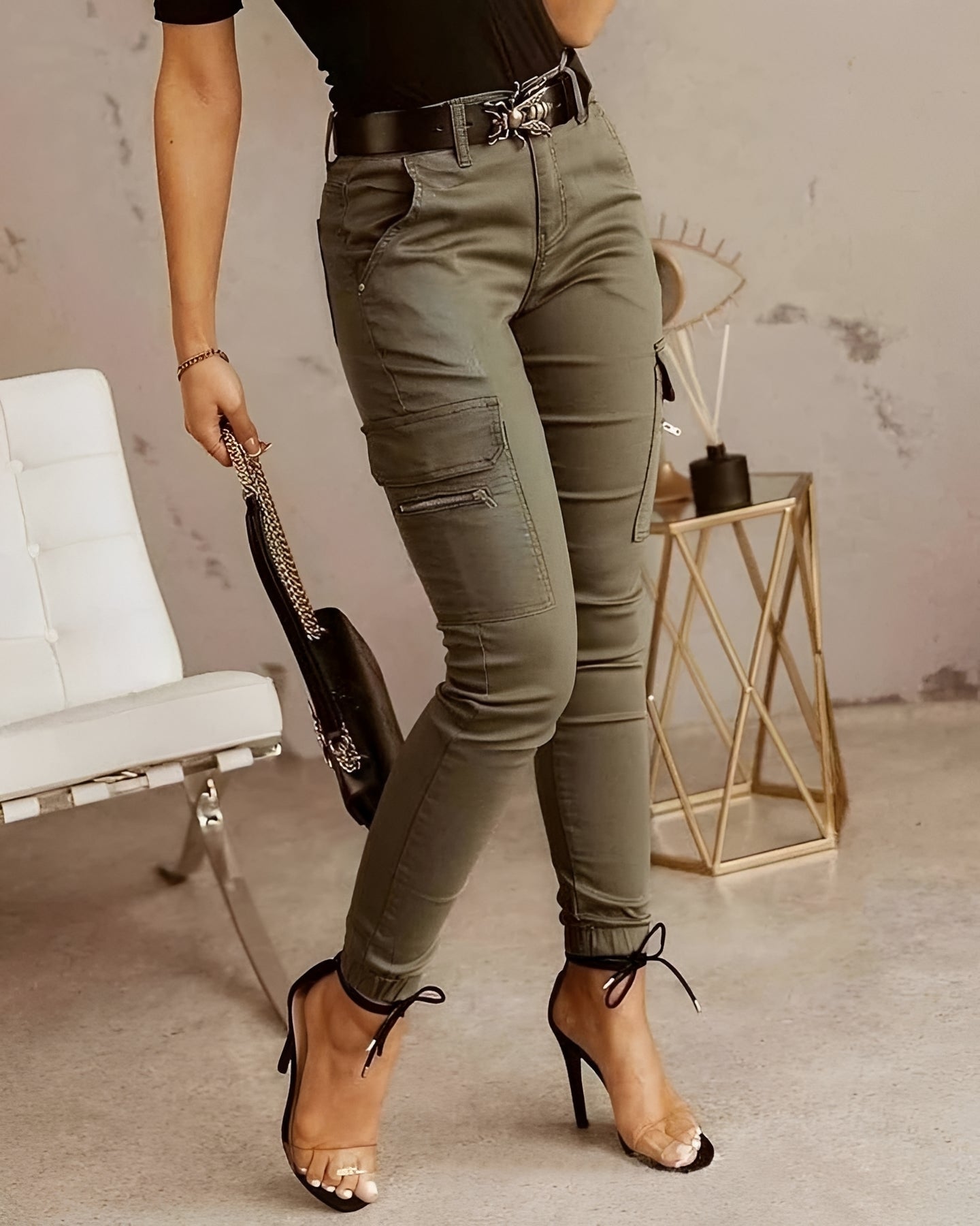 Jermaine - Stilvolle Slim-Cargo-Hosen