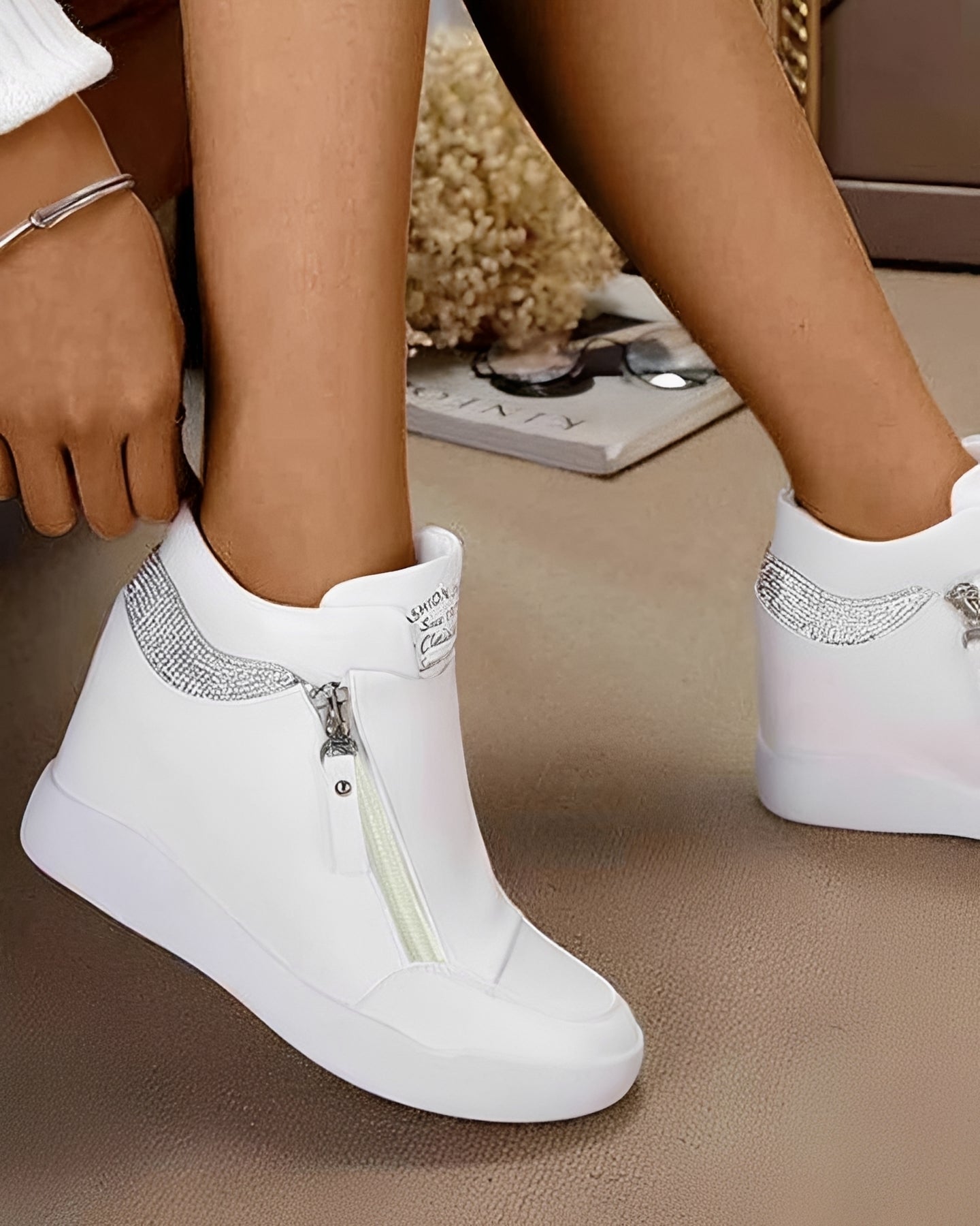 Vanessa - Stilvolle High-Top-Keilabsatzschuhe