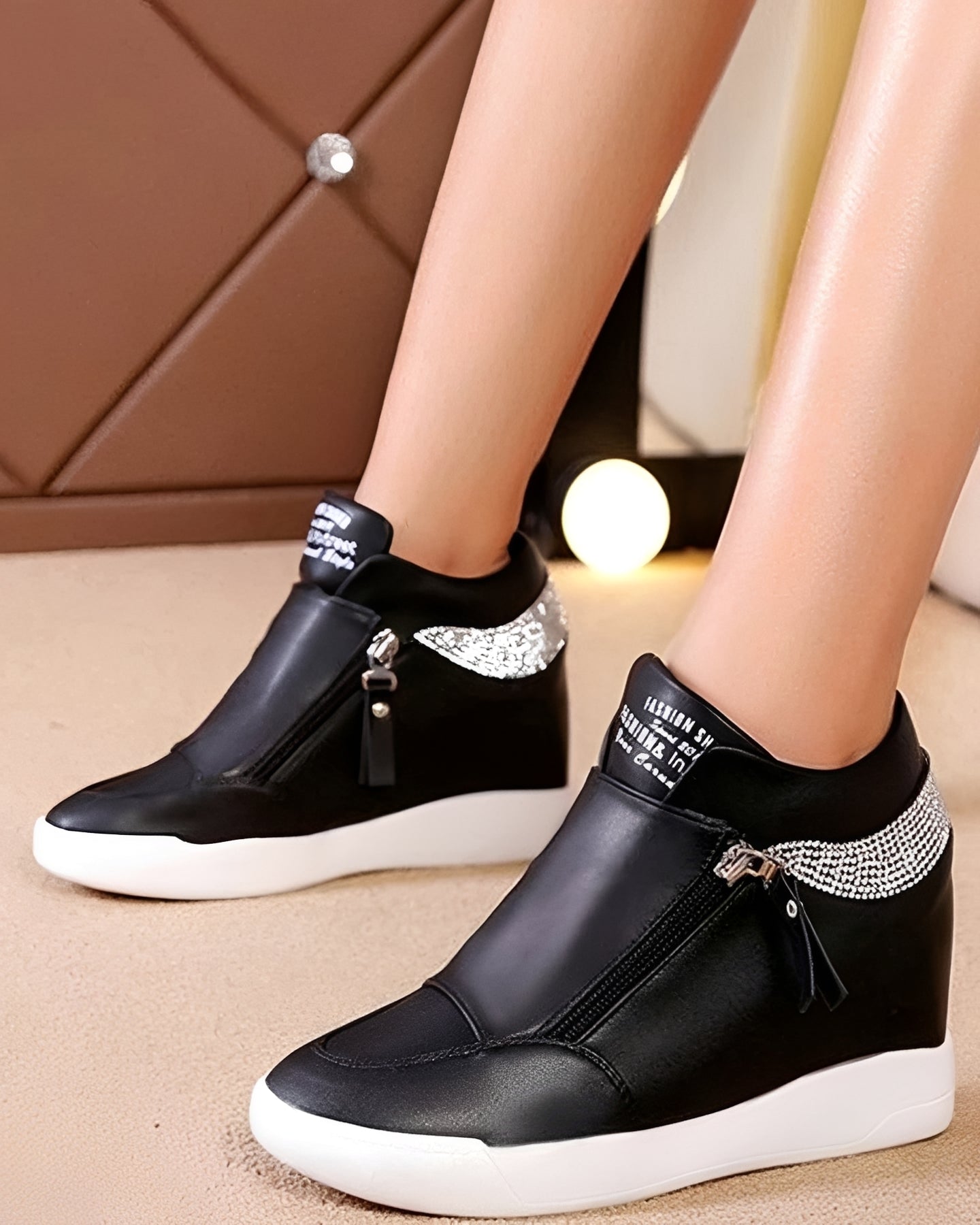 Vanessa - Stilvolle High-Top-Keilabsatzschuhe