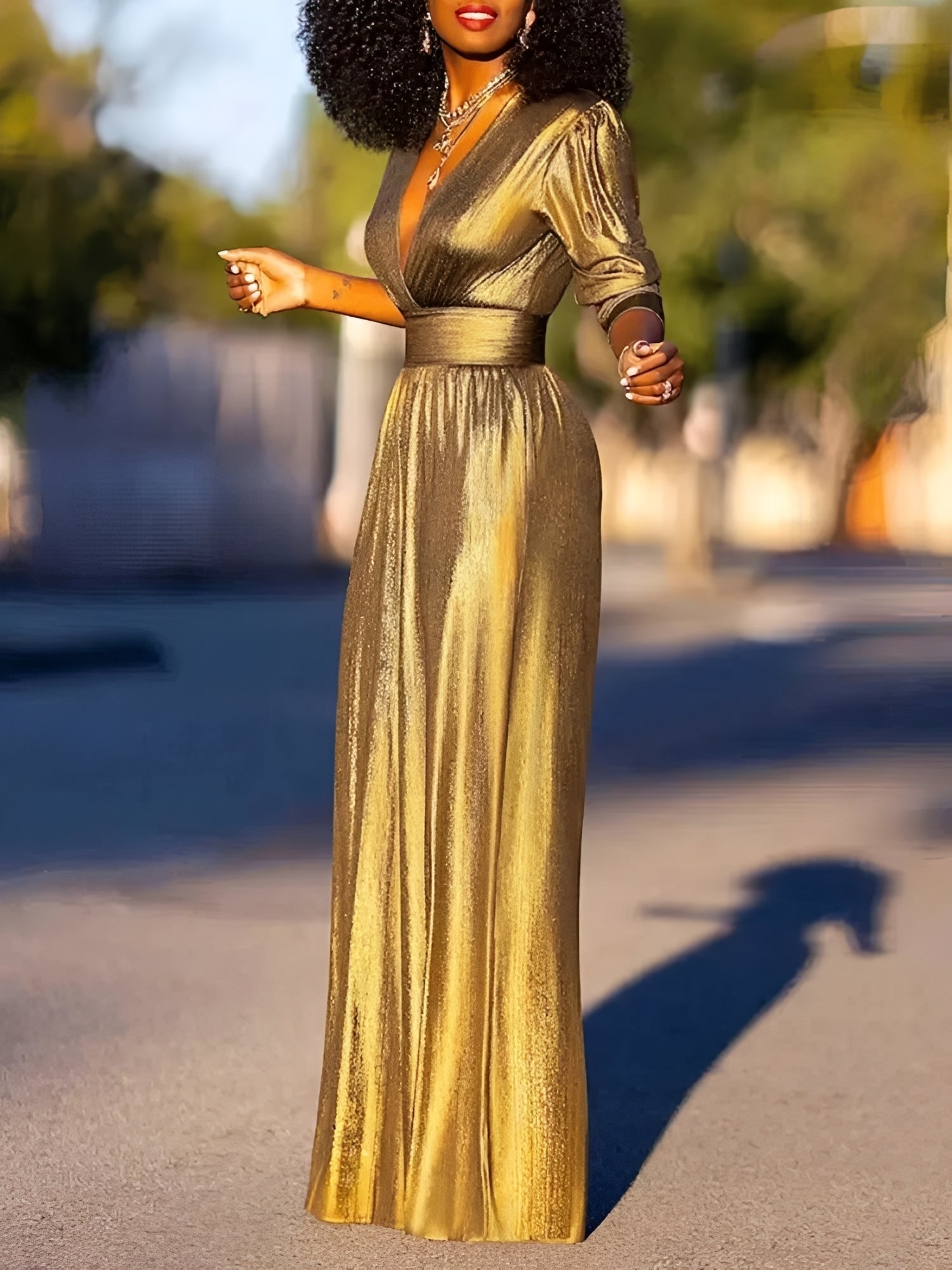 Catherine - Stilvoller V-Ausschnitt Jumpsuit