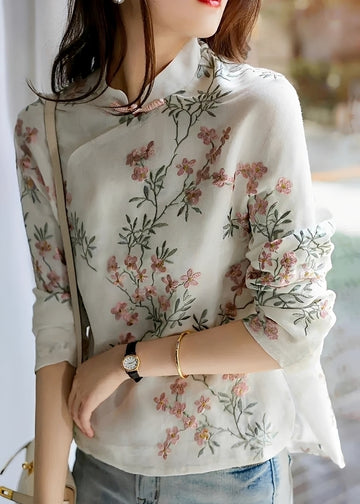 Margaret - Stilvolle Blume-Bluse für Damen