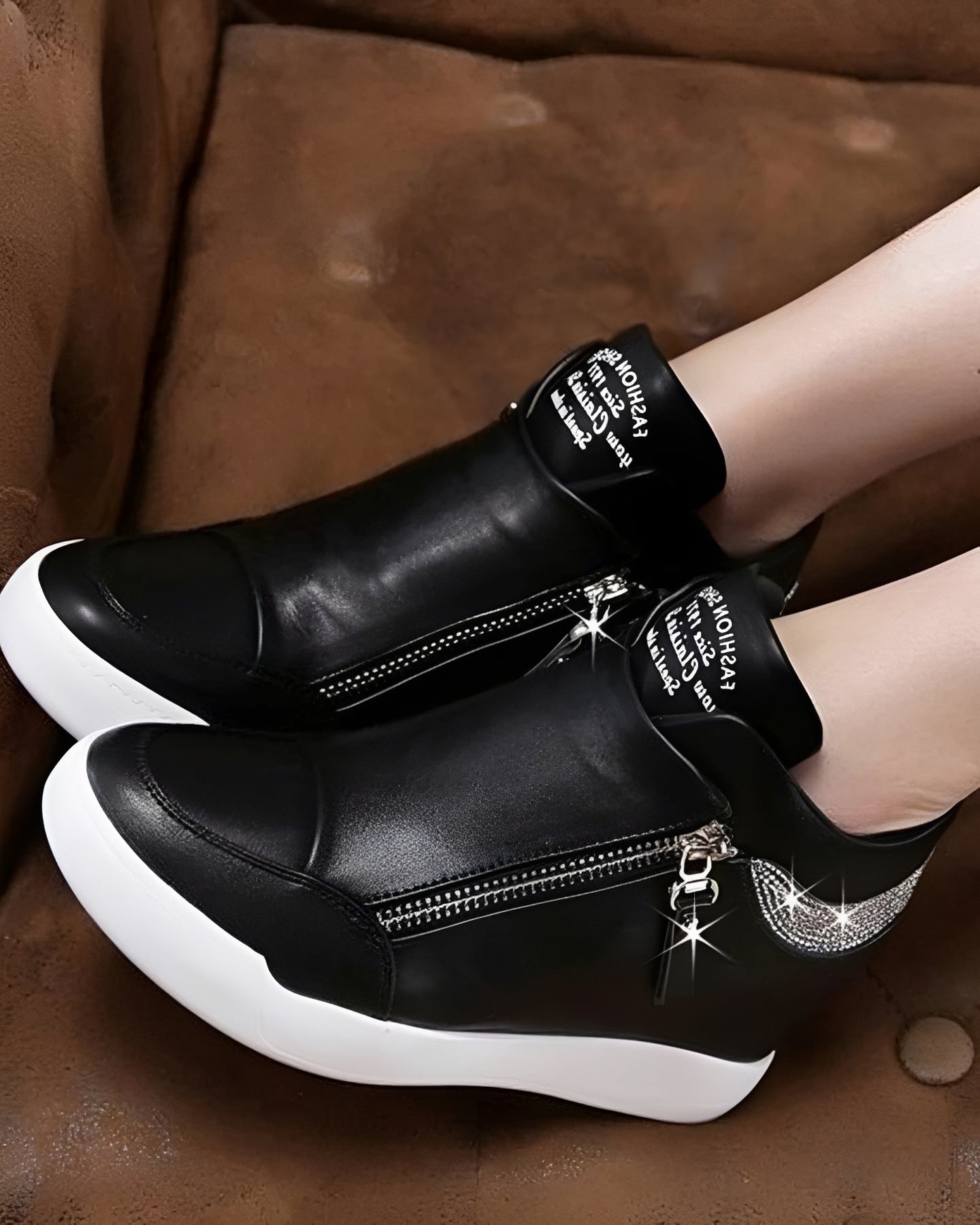 Vanessa - Stilvolle High-Top-Keilabsatzschuhe