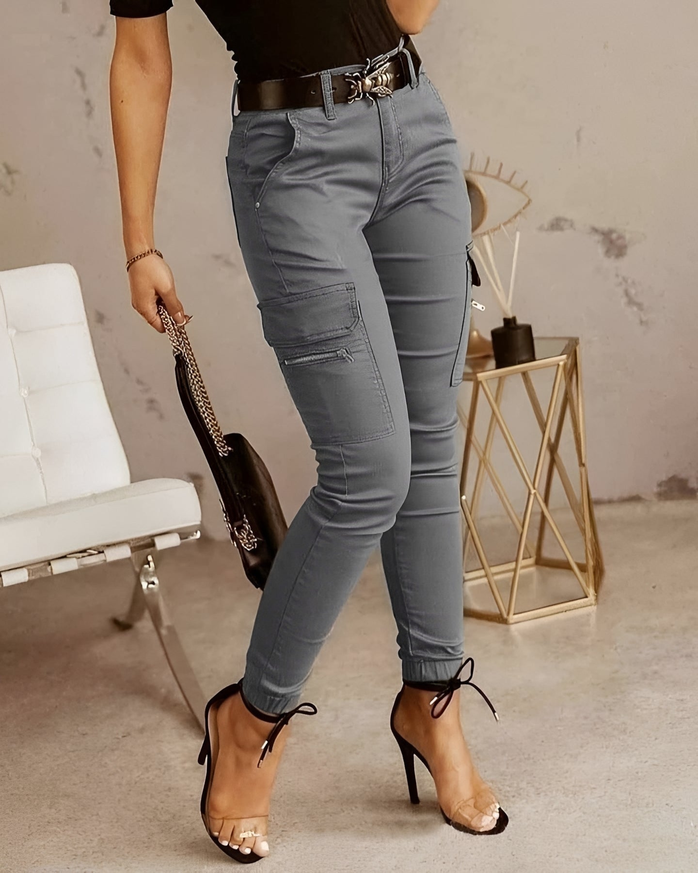 Jermaine - Stilvolle Slim-Cargo-Hosen