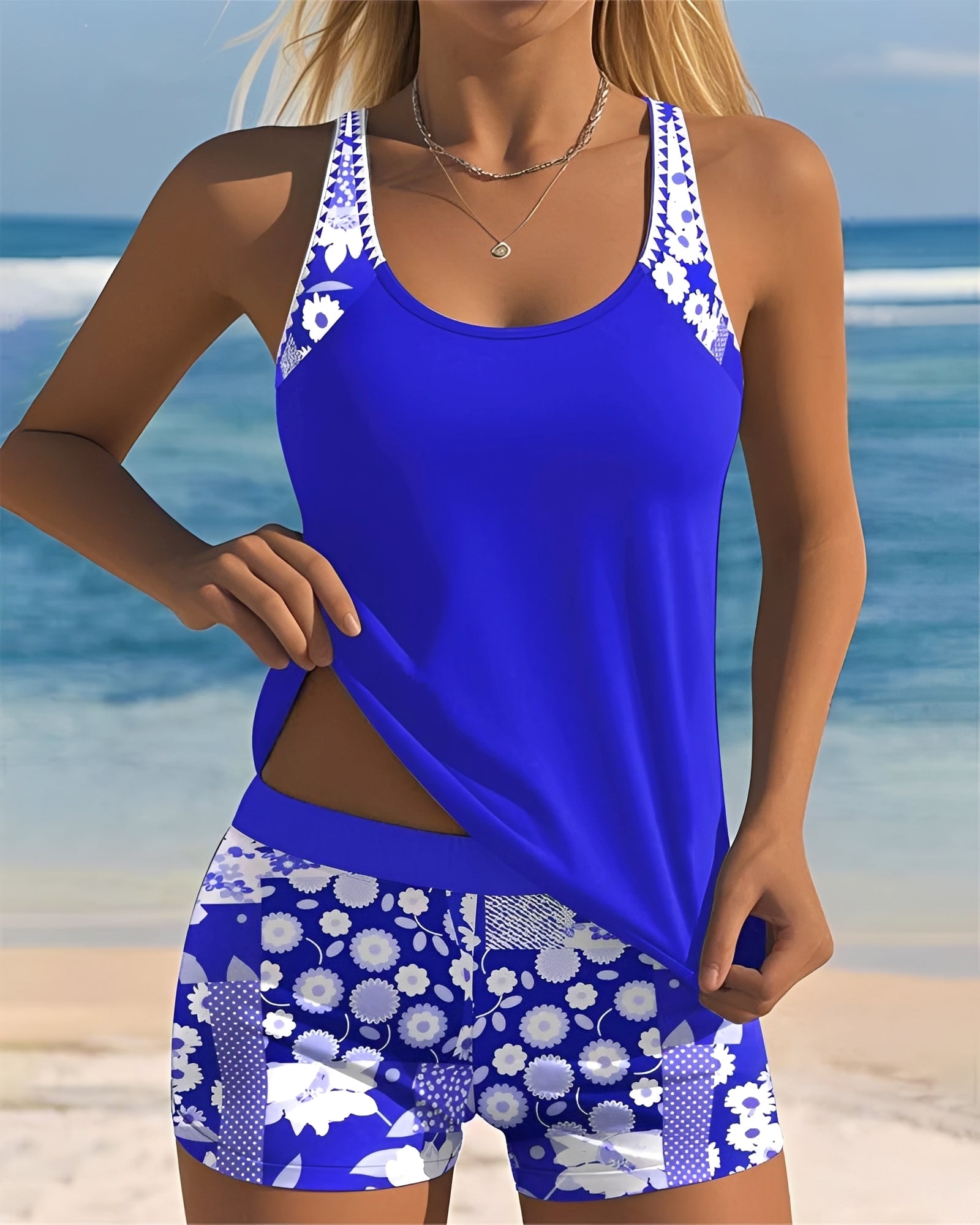Annie - Stilvolles Tankini-Badeanzug-Set mit Print für Damen