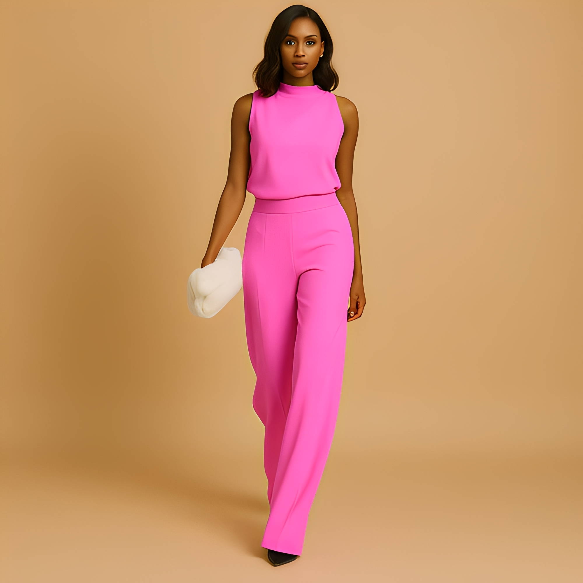 Almerra - Ärmelloser Damen-Jumpsuit mit weitem Bein
