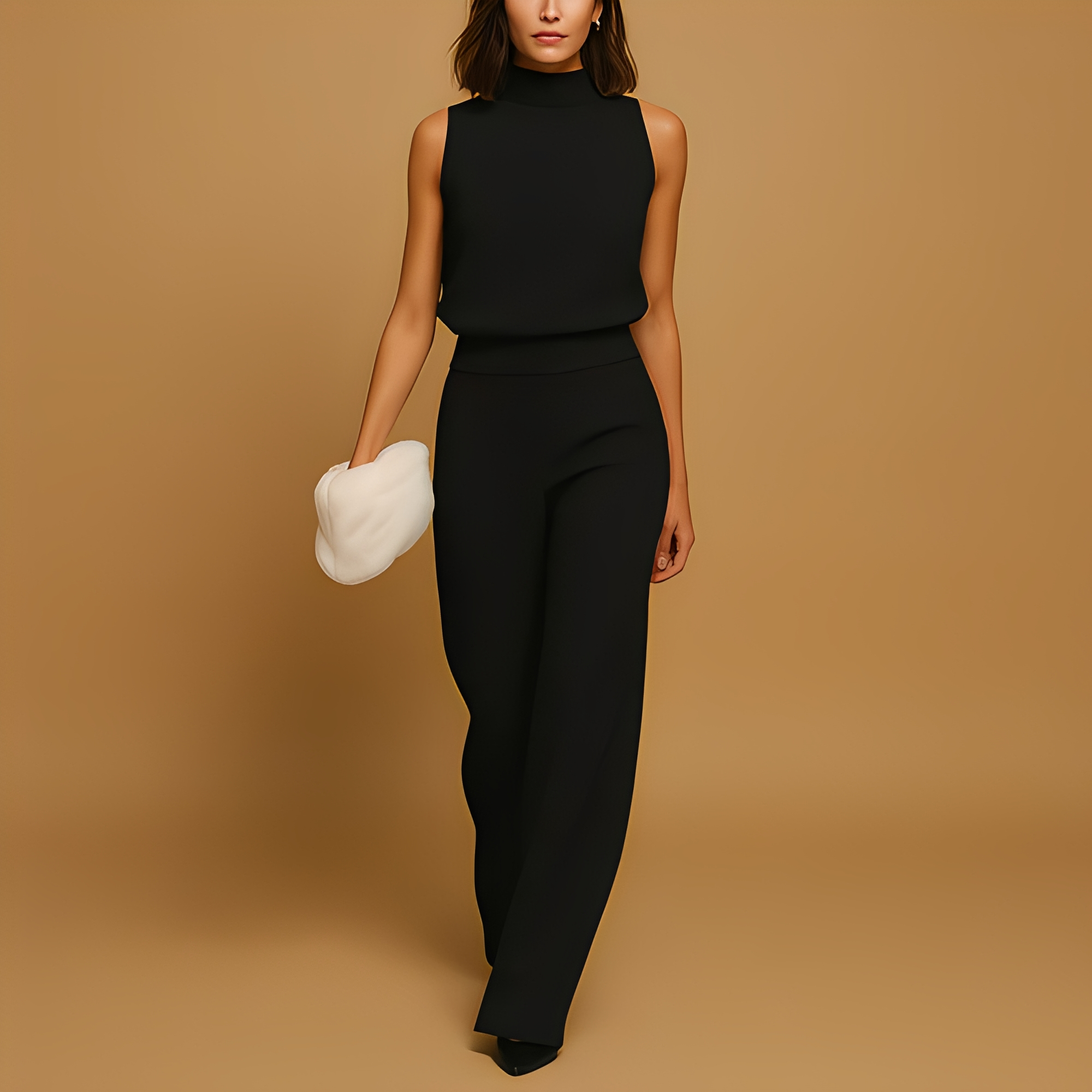 Almerra - Ärmelloser Damen-Jumpsuit mit weitem Bein