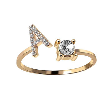 Nyla – Ring mit Initialen und Zirkonia