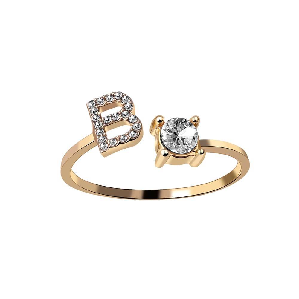 Nyla – Ring mit Initialen und Zirkonia