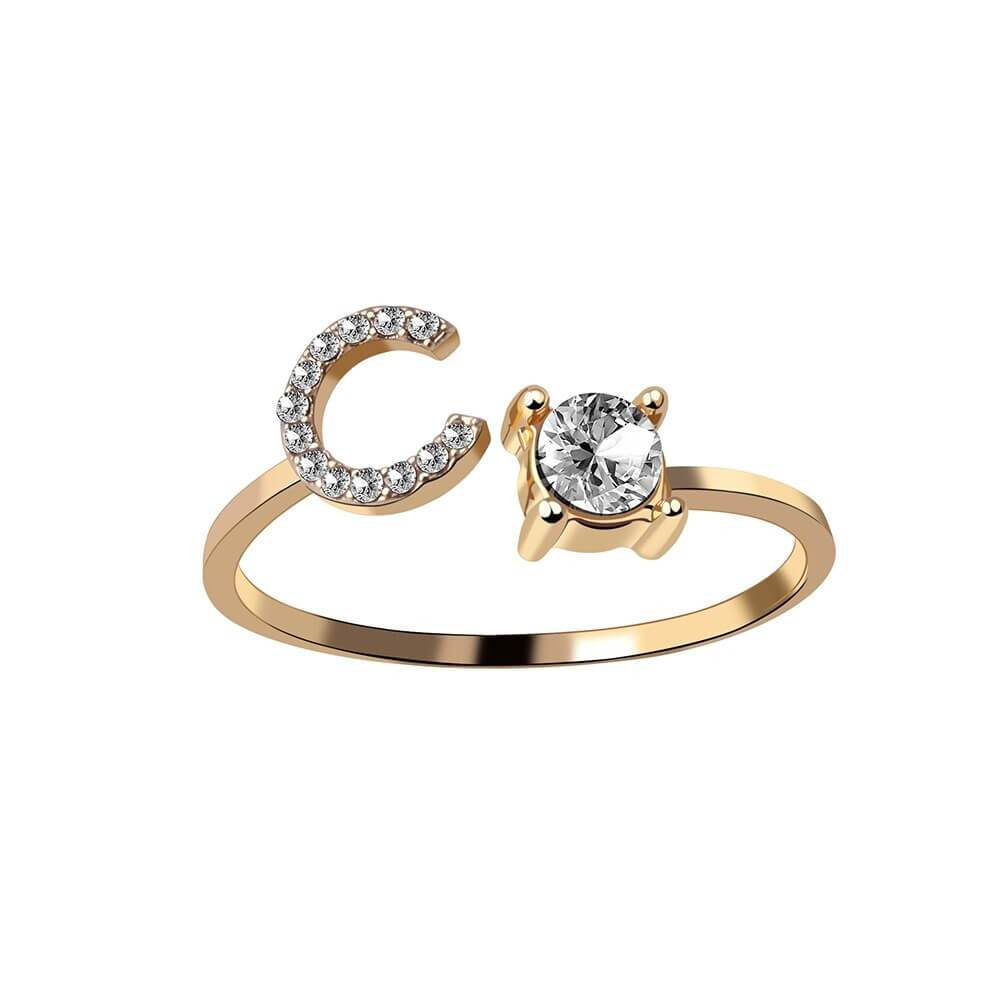 Nyla – Ring mit Initialen und Zirkonia