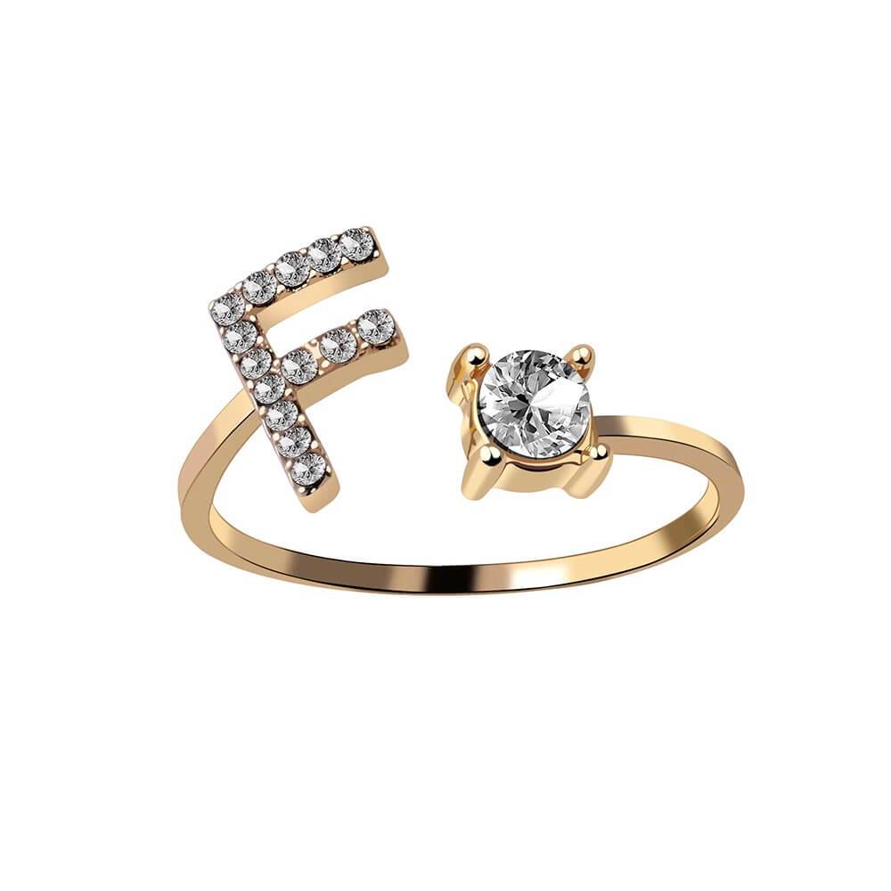 Nyla – Ring mit Initialen und Zirkonia