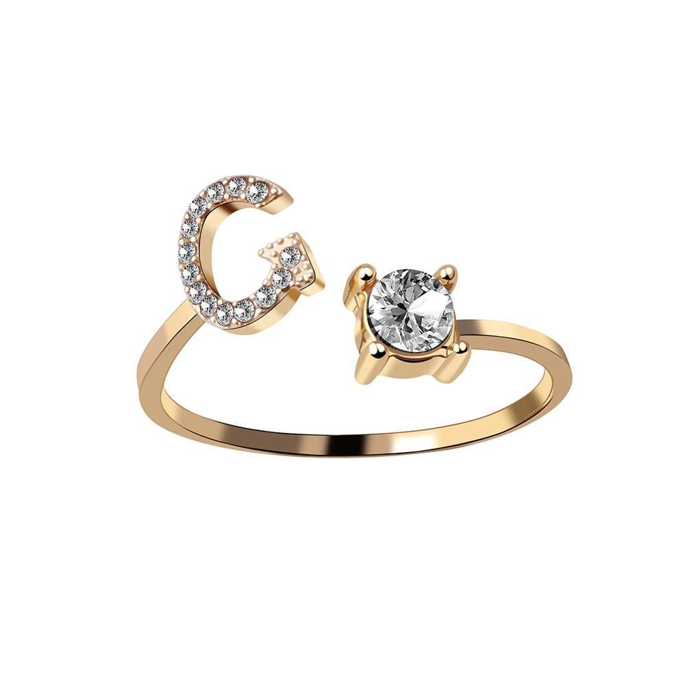 Nyla – Ring mit Initialen und Zirkonia