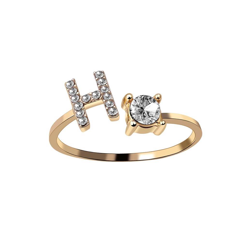 Nyla – Ring mit Initialen und Zirkonia