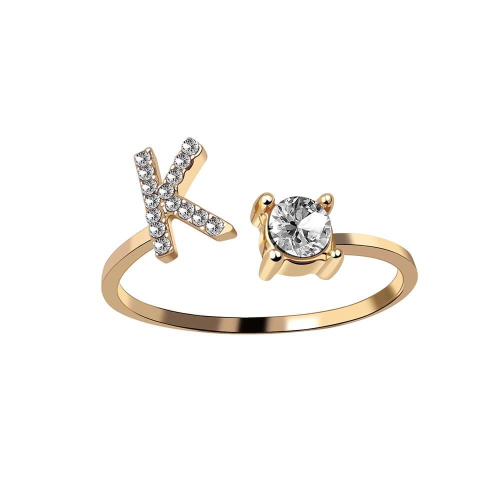 Nyla – Ring mit Initialen und Zirkonia