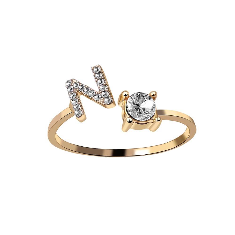 Nyla – Ring mit Initialen und Zirkonia