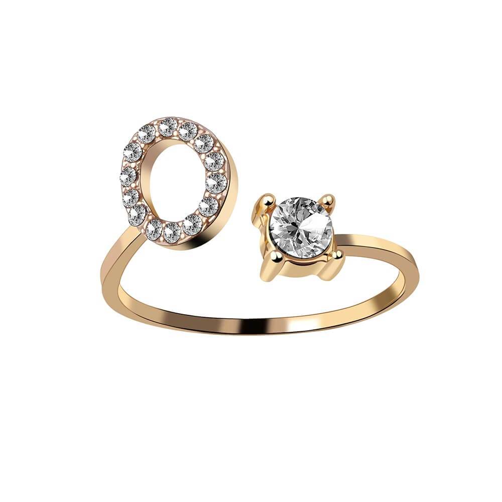 Nyla – Ring mit Initialen und Zirkonia