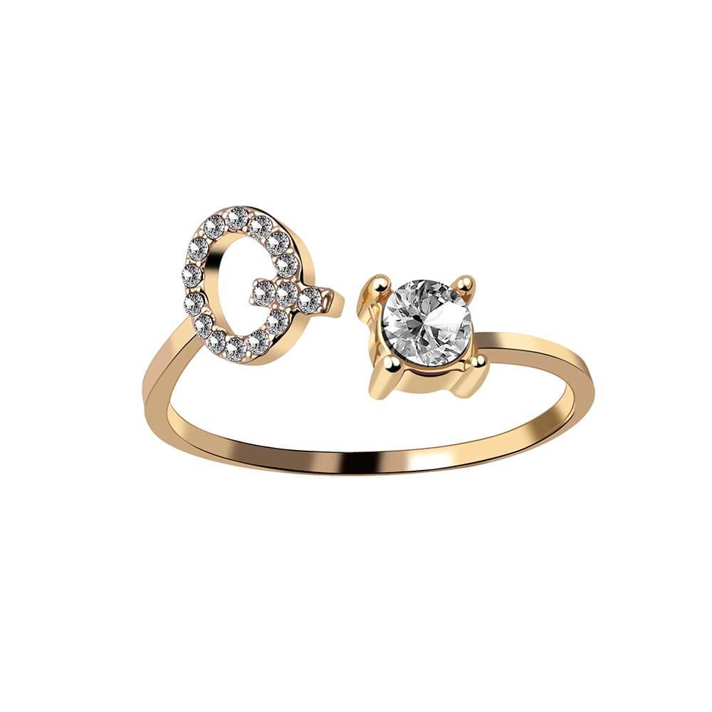 Nyla – Ring mit Initialen und Zirkonia