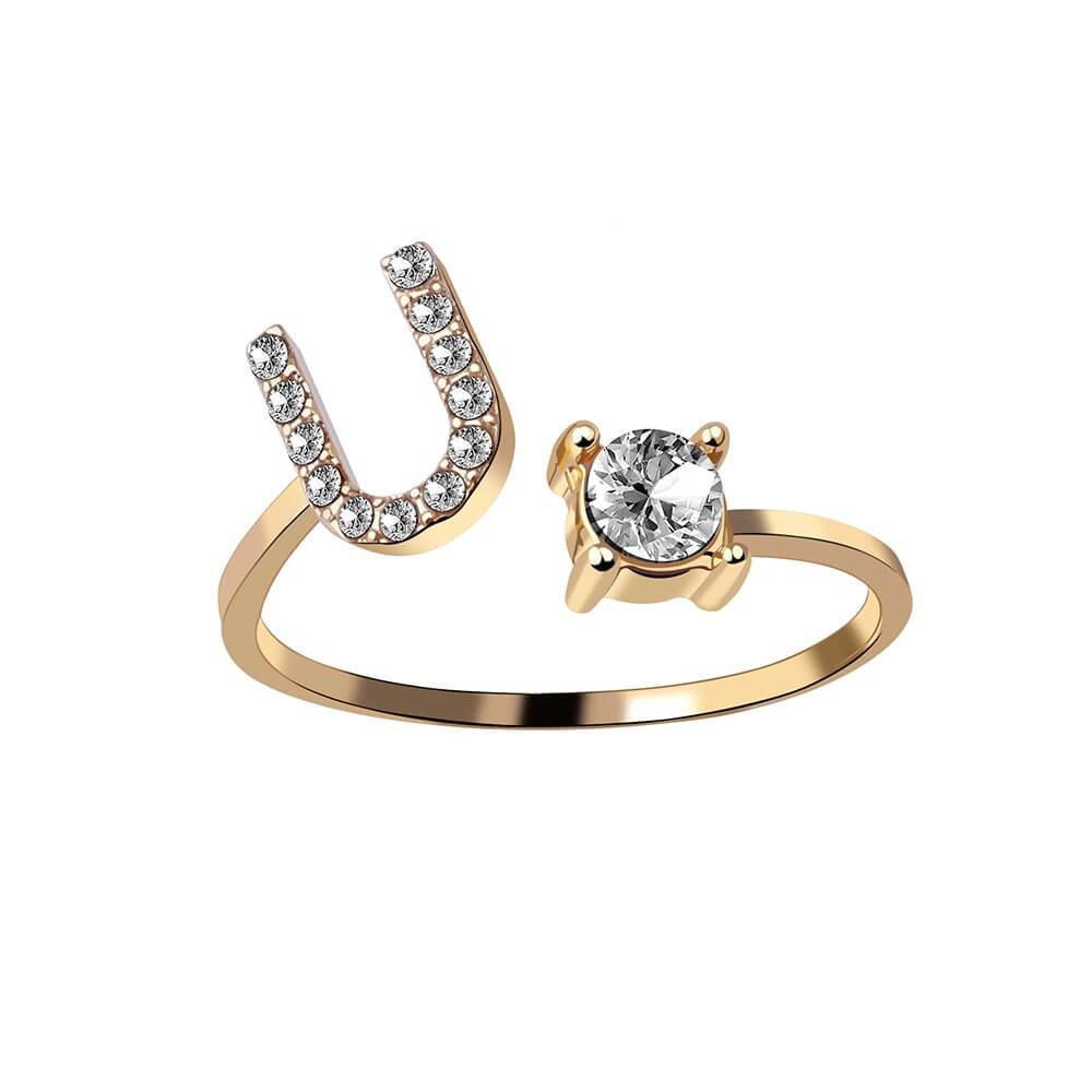 Nyla – Ring mit Initialen und Zirkonia
