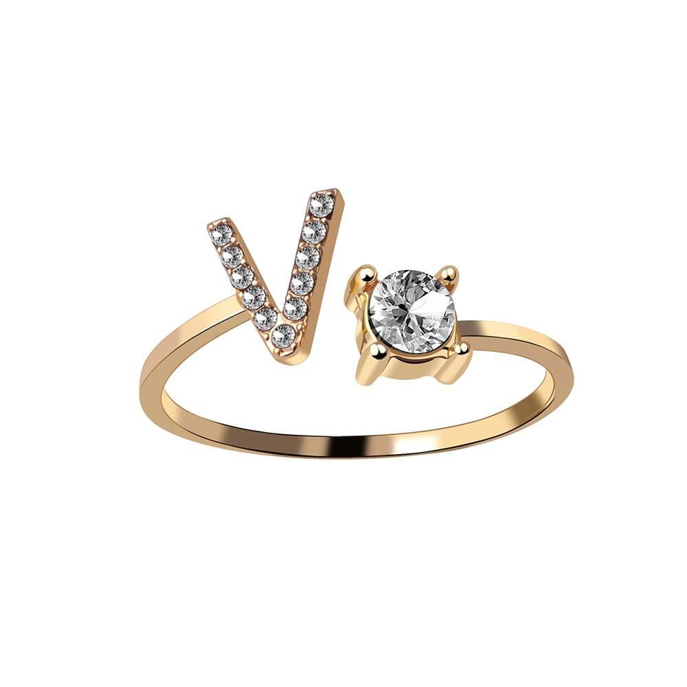 Nyla – Ring mit Initialen und Zirkonia