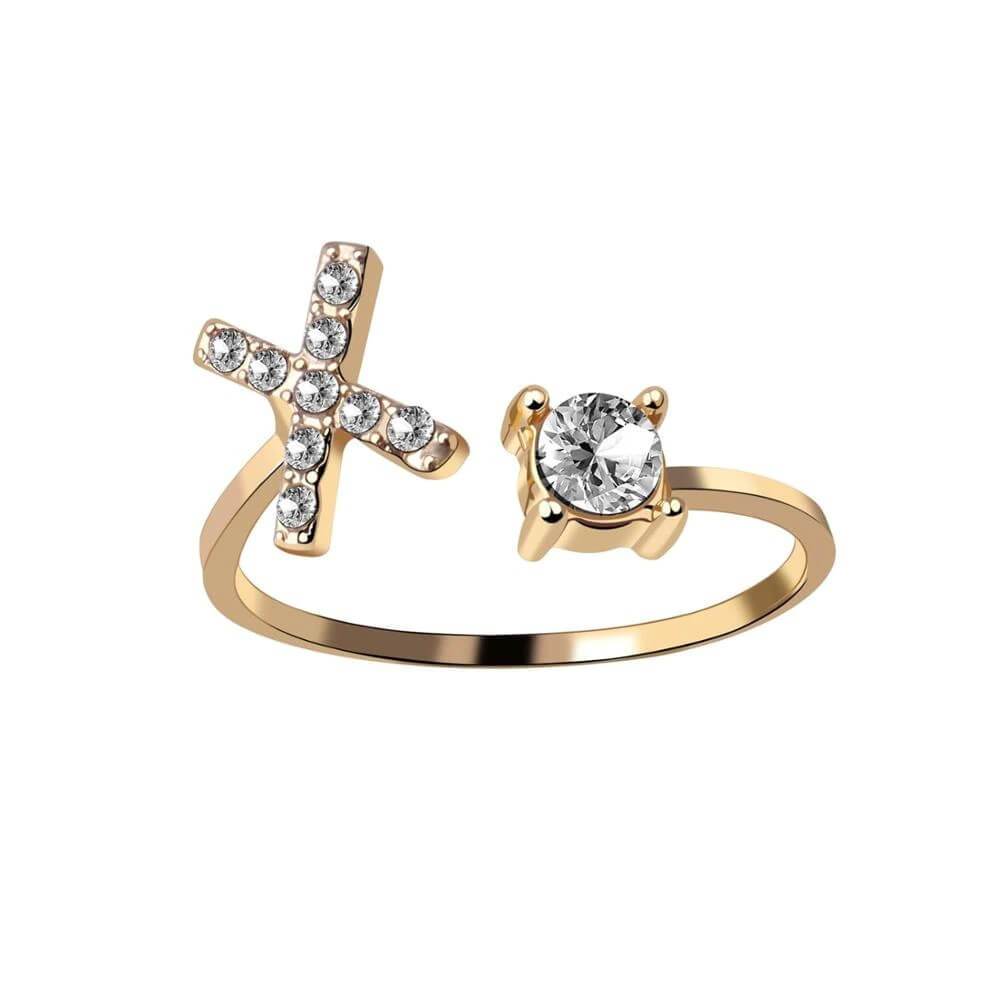 Nyla – Ring mit Initialen und Zirkonia