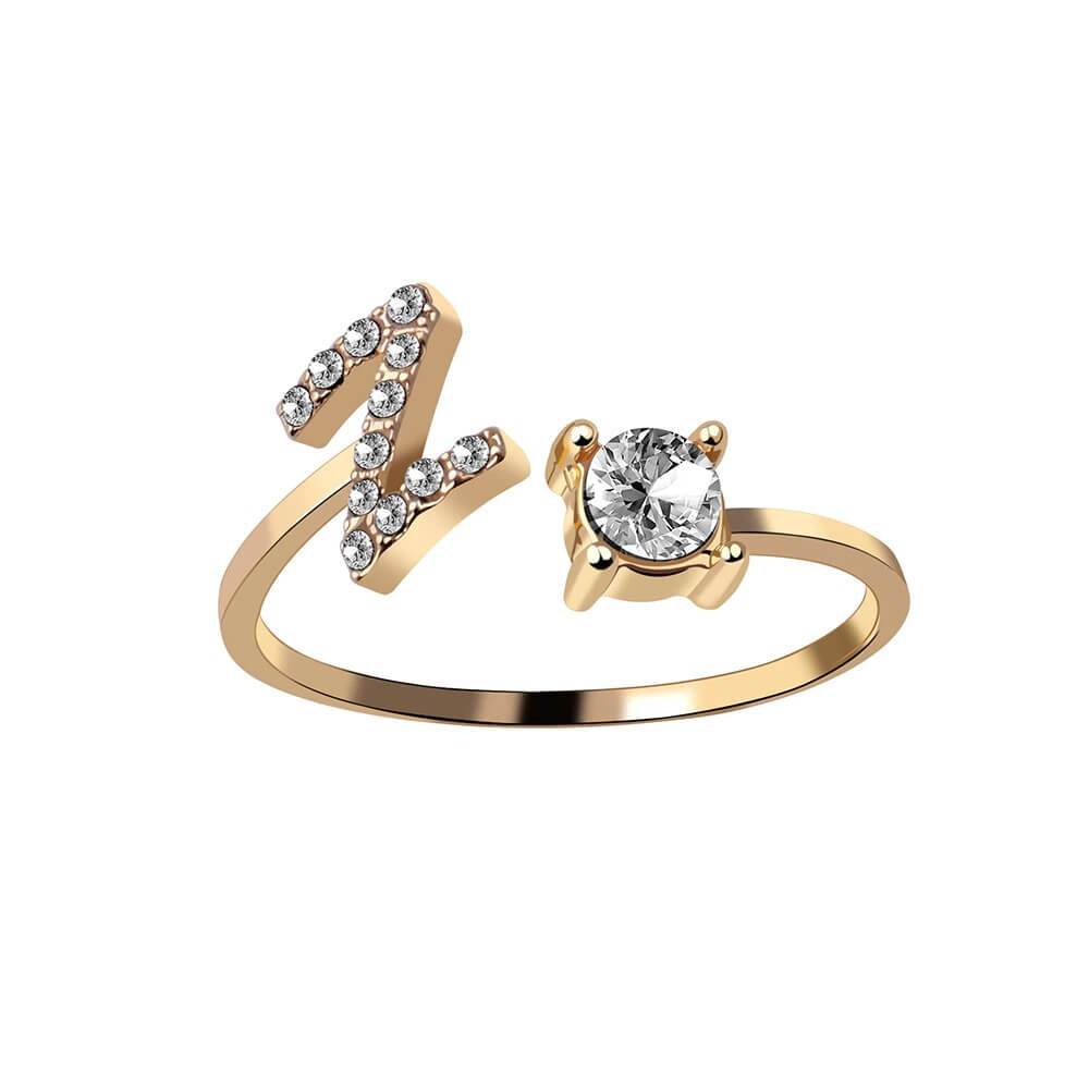 Nyla – Ring mit Initialen und Zirkonia