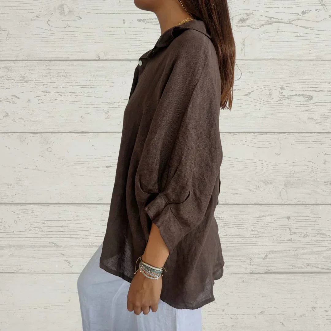 Madison - Zeitlos elegante Bluse mit Knopfleiste