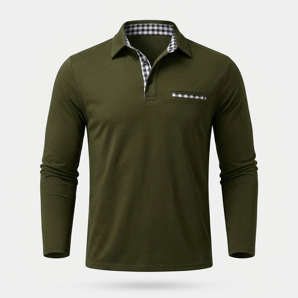 Rupert - Bequemes Langarm-Poloshirt für Männer
